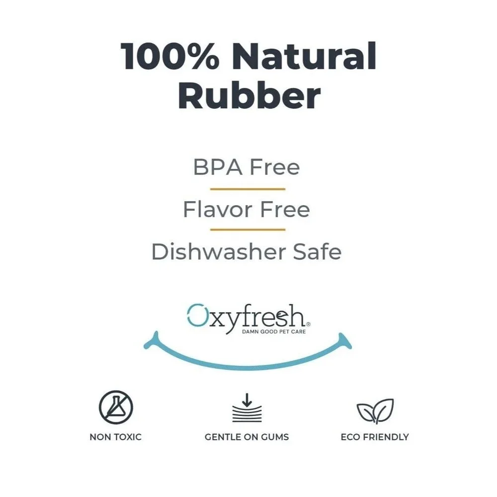Oxyfresh Dog Dental Chew Toy - Best Teeth Cleaning Medium & Large Orange